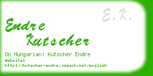 endre kutscher business card